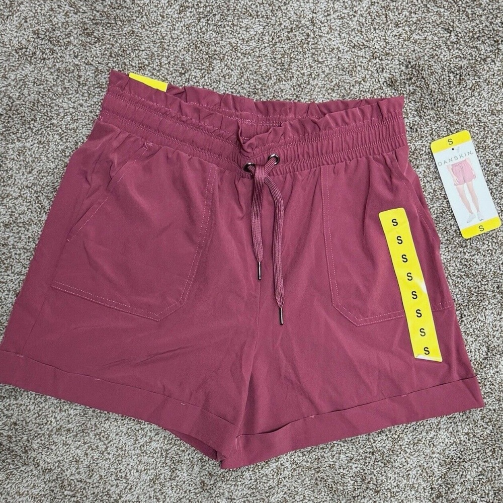 Danskin Women's Paperbag Shorts Cosmic Clay Size S